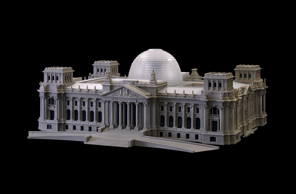 Abbildung: Modell des Reichstagsgebäude im Maßstab 1:100 