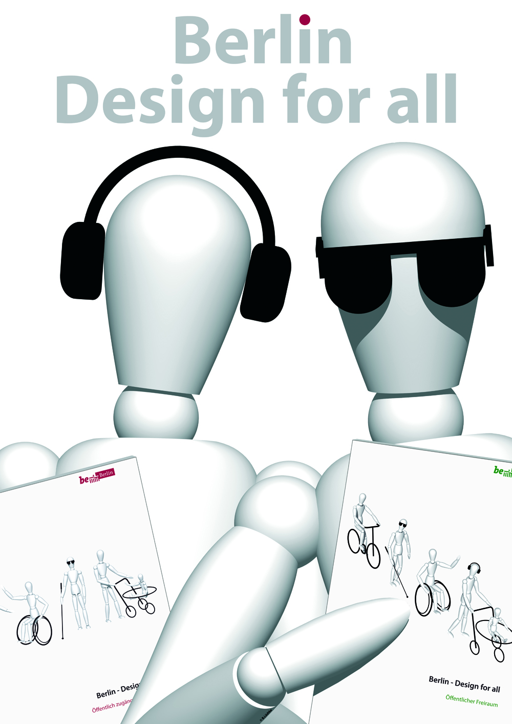 Werbeplakat für die Handbücher "Berlin - Design for all"